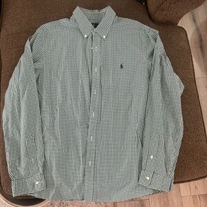 Ralph Lauren Men's Green Plaid Shirt